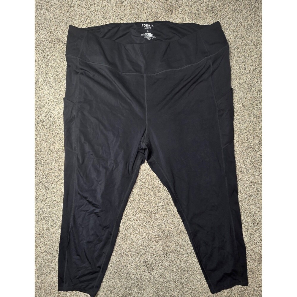 Torrid Black Activewear Cropped Leggings 5X Capri Athletic Athleisure Stretch